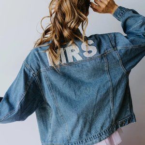 Untamed Petals MRS. Denim Jacket - Perfect for Wedding! (ORIG $200, NEVER WORN)